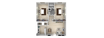 B1 Floor Plan at The Ivy at Galleria, Texas