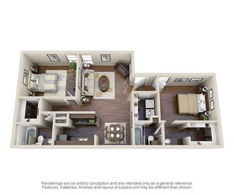 B2 Floor Plan  at Creek on Calloway, Richland Hills, TX
