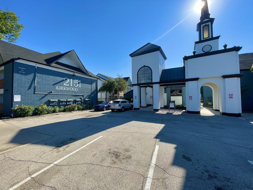 a church with a clock tower on top of a building  at 2151 Kirkwood, Houston, TX, 77077
