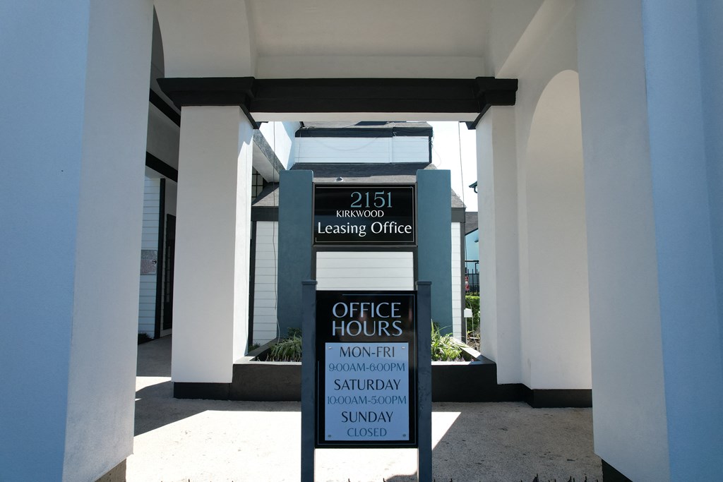 a sign in front of a building  at 2151 Kirkwood, Houston, TX
