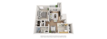 bedroom floor plan an opens a dialog  at Oaks of Westchase, Houston, 77042