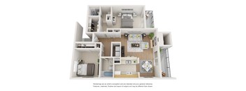 a floor plan of the acadia  at Oaks of Westchase, Houston, TX