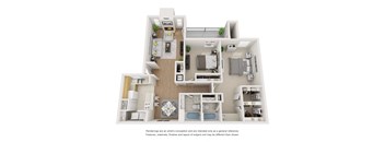 bedroom floor plan an opens a dialog  at Oaks of Westchase, Houston