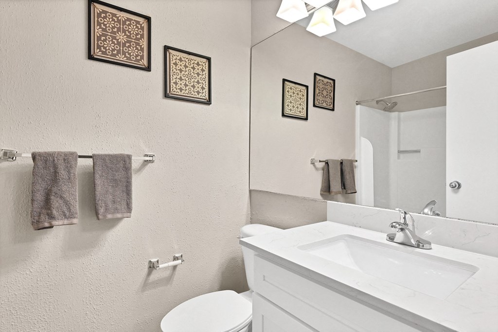 bathroom with sink at Augusta Court Apartments, Houston, TX