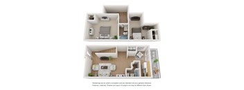 B3 Combine Floor Plan at Wymberly Crossing, Grand Prairie, TX