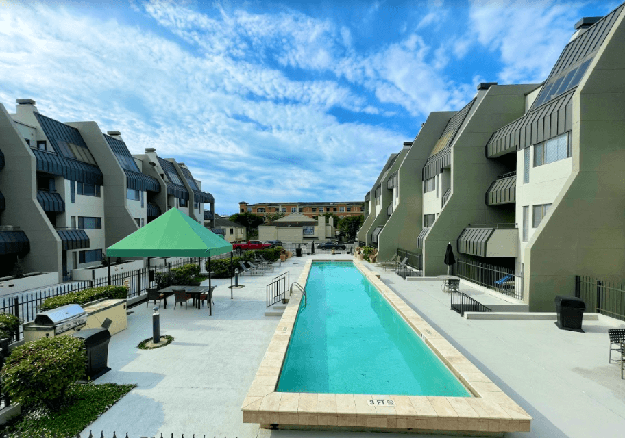 Pool at Augusta Court Apartments, Houston, Texas