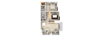two bedroom floorplan