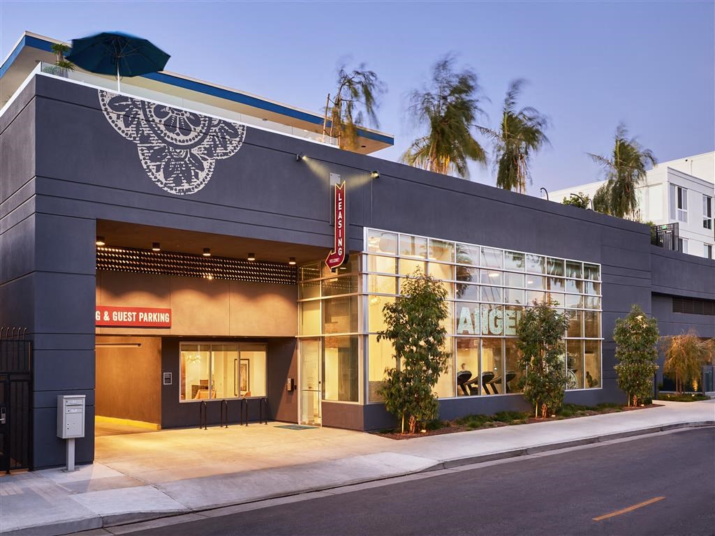 night time garage entry