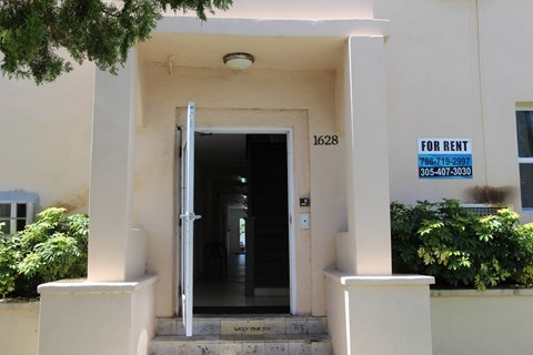 the front door of our apartment building