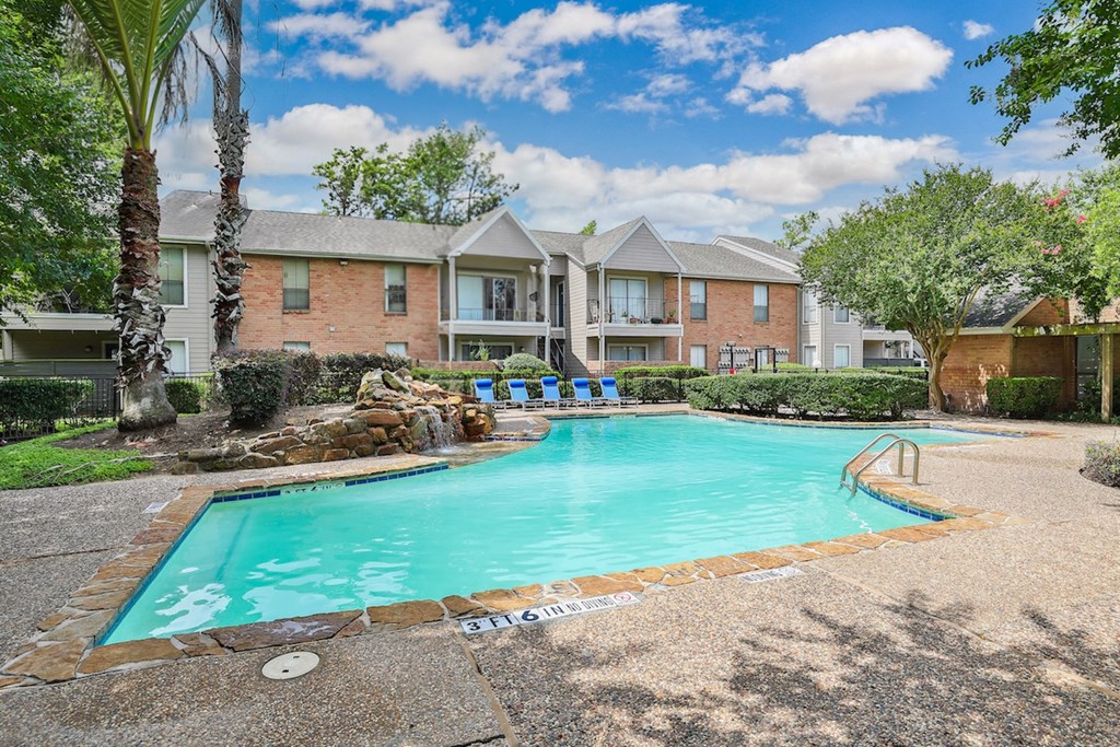 the swimming pool at our apartments