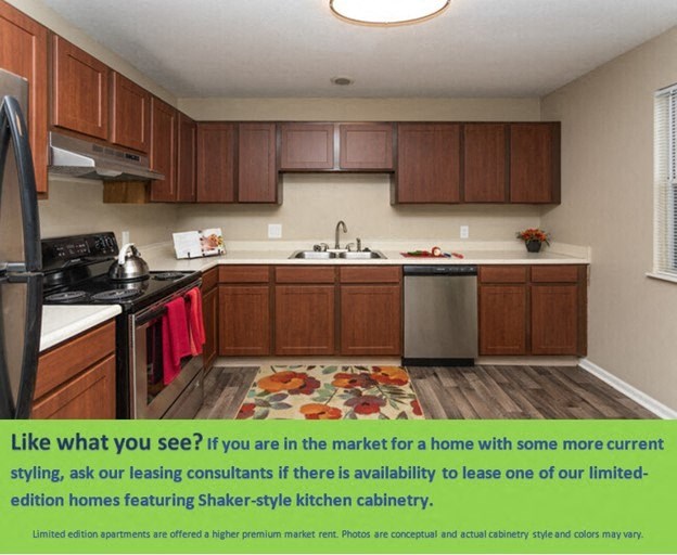 Updated kitchen inside the platinum villas