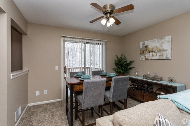 Dining area of the 2 and 3 bedroom villas