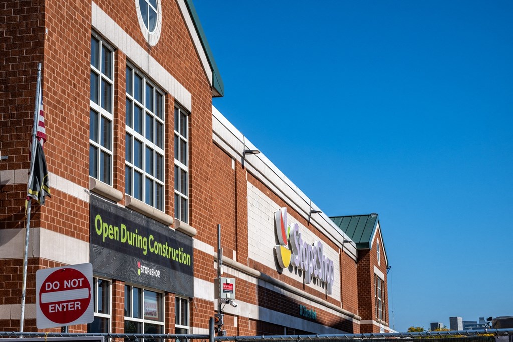 Front entrance to Stop n Shop at The Indie, Massachusetts, 02134