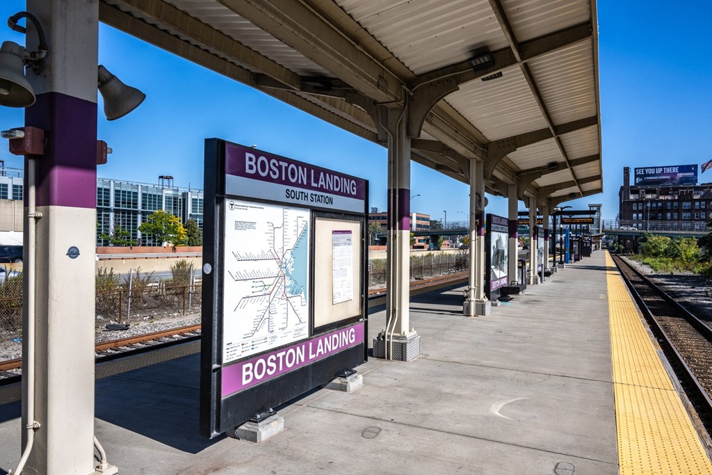 Boston Landing commuter rail at The Indie, Boston, 02134  