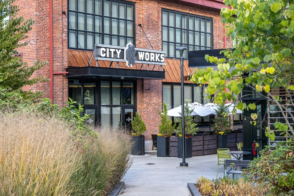 City Works front entrance at The Indie, Massachusetts, 02134