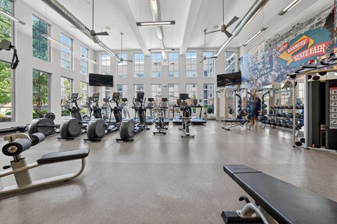A modern fitness center at 1 Kennedy Flats, Danbury, CT.