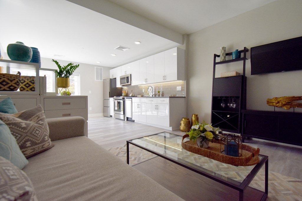 Spacious Living Area With Kitchen View at 1177 Greens Farms, Westport