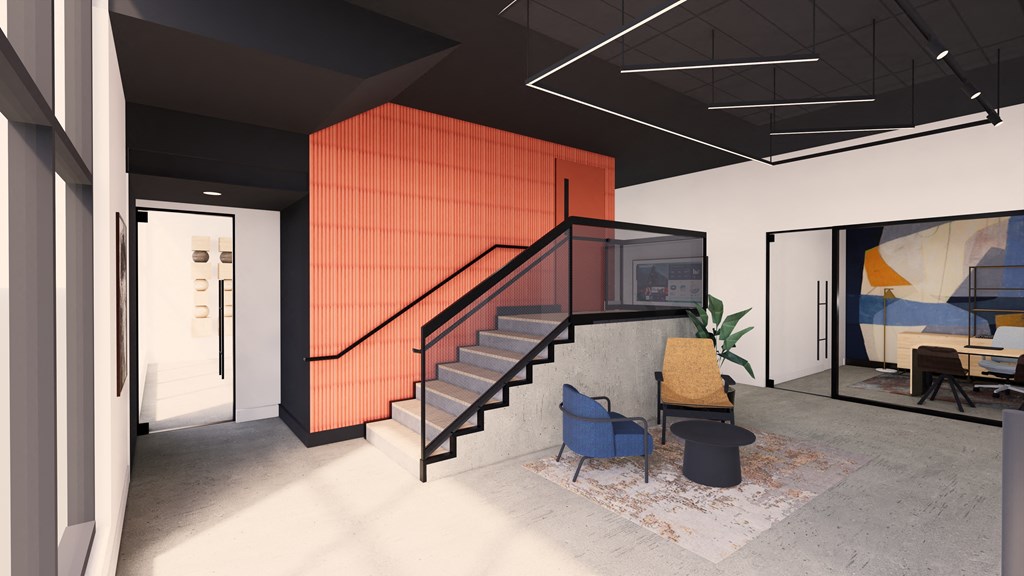 A Rendering of the future lobby at The Indie