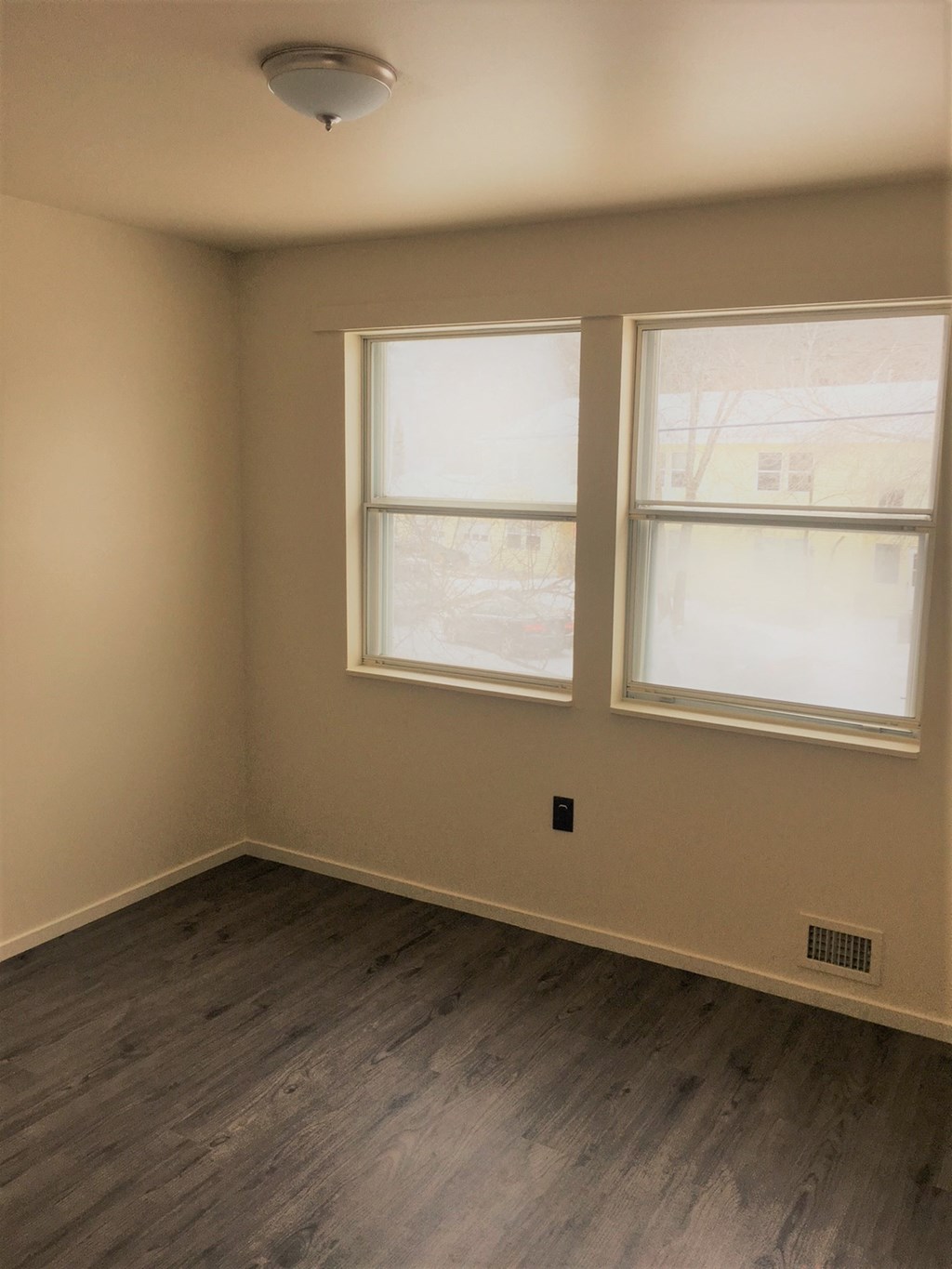 Unfurnished bedroom with window at Haven South, Brunswick, 04011