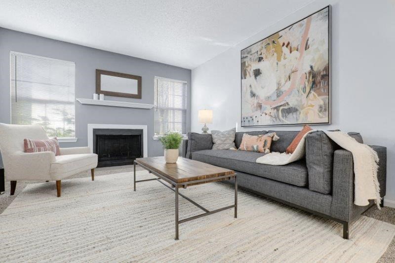 1 BED - 1 BATH | Living Room at Town Walk at Hamden Hills, Connecticut