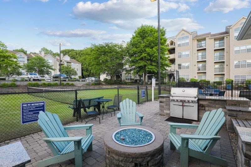 Fire Pit/Grilling Area at Town Walk at Hamden Hills, Connecticut