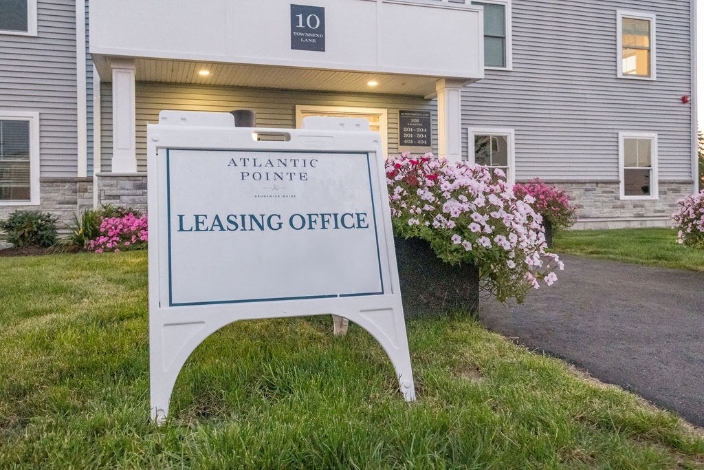 Leasing Office Signage at Atlantic Pointe, Brunswick, 04011