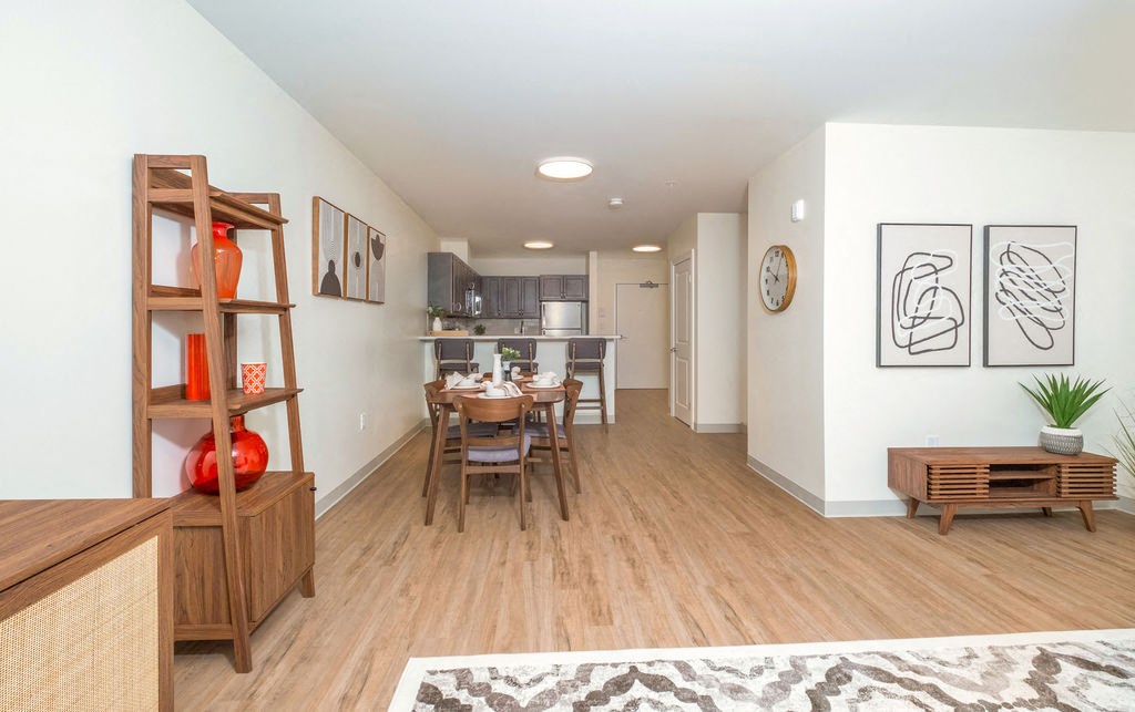 Living Area With Dining View at Atlantic Pointe, Maine