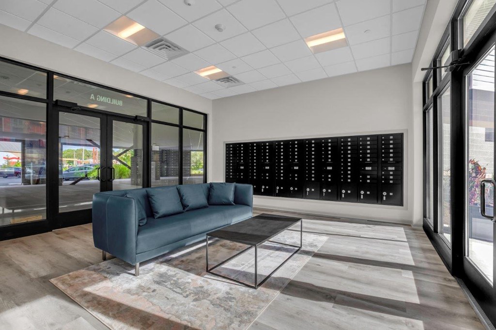 Mail Room at 21 East Apartments, North Attleboro, Massachusetts
