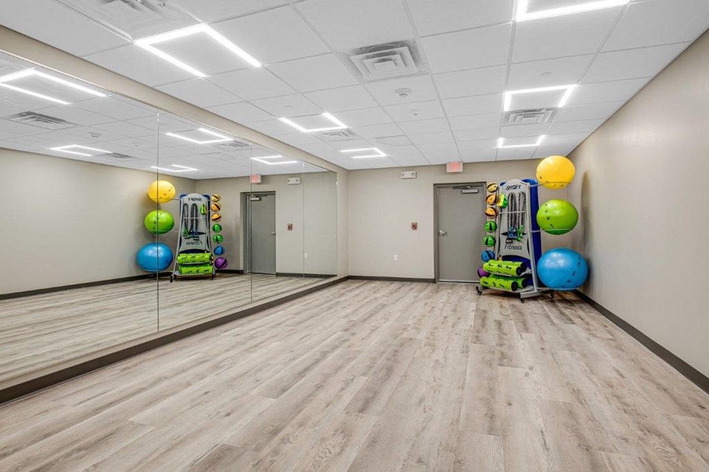 Yoga Studio at 21 East Apartments, North Attleboro, MA, 02760