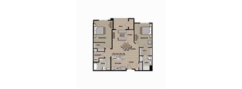 A-2H Floor Plan at 21 East Apartments, North Attleboro, MA