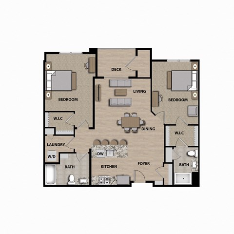 A-2H Floor Plan at 21 East Apartments, North Attleboro, MA