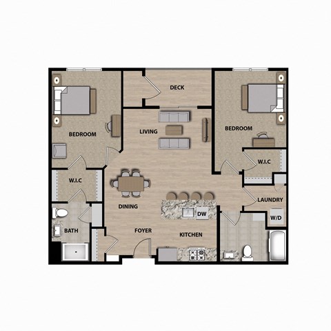 A-2I Floor Plan at 21 East Apartments, North Attleboro, 02760