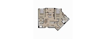A-2K  Floor Plan at 21 East Apartments, Massachusetts