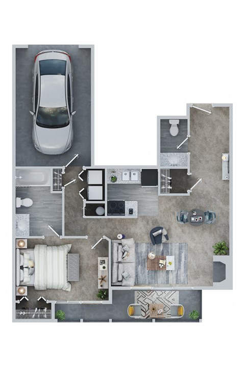770 Square-Feet A1 Floor Plan Unit at Mansions at Delmar in Delmar, NY
