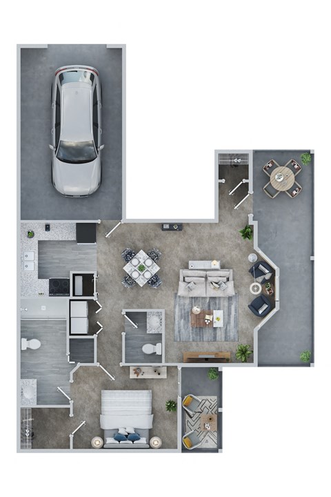 775 Square-Feet A2 Floor Plan Unit at Mansions at Delmar in Delmar, NY