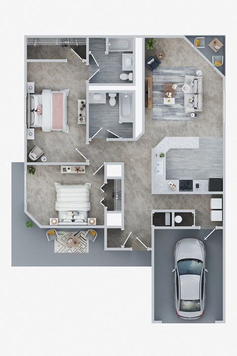 1170 Square-Feet B3 Floor Plan Unit at Mansions at Delmar in Delmar, NY