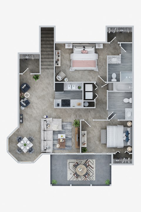 1195 Square-Feet B4 Floor Plan Unit at Mansions at Delmar in Delmar, NY