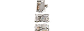 A set of four images showing different floor plans of a house.