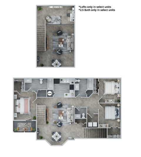 3 Bedroom | 2.5 Bath LOFT at Mansions at Delmar, New York, 12054