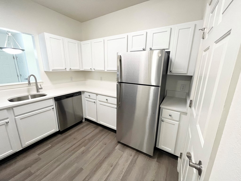 Renovated kitchen at Cumberland Crossing, Cumberland, RI, 02864