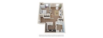 a floorplan of a studio apartment that is ADA accessible