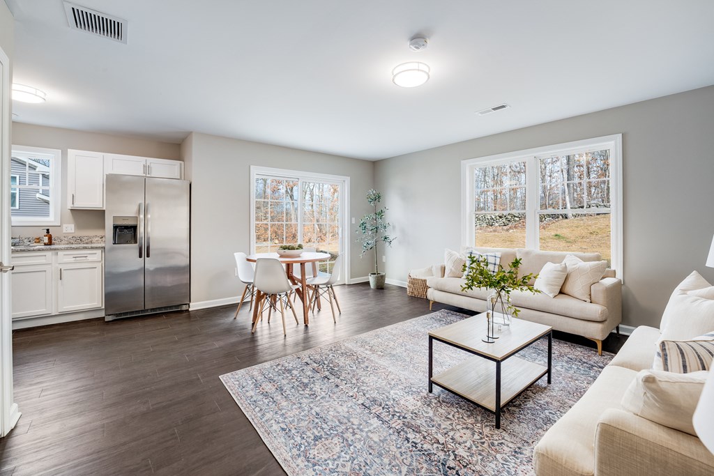 Living room space at Pleasant View Estates, Griswold
