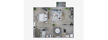 A3 Floor Plan 800 square feet at Ashford Crossing, Shrewsbury, 01545