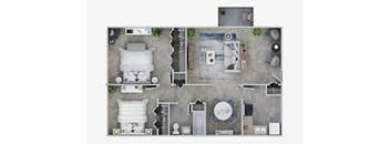 B1 Floor Plan 950 square feet at Ashford Crossing, Shrewsbury, Massachusetts