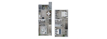 Two images of a floor plan of a house at Windsor Terrace, Hooksett, NH