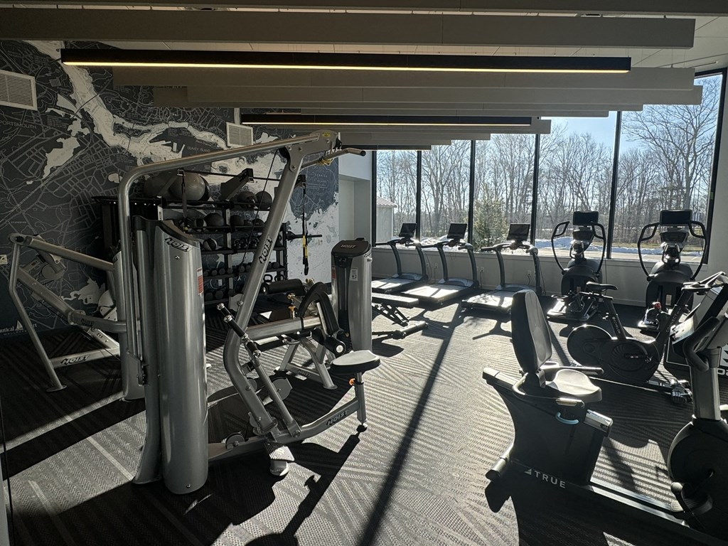 Commuinty fitness center with cardio equipment and weight machines