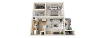 1 Bedroom | 1 Bath with Balcony