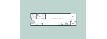 Studio_640sf Floor Plan at 1177 Greens Farms, Connecticut, 06880