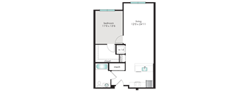 1D Floor Plan at The Tannery, Connecticut