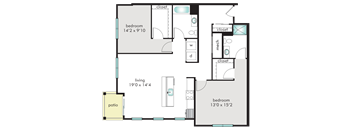 2E Floor Plan at The Tannery, Glastonbury, 06033